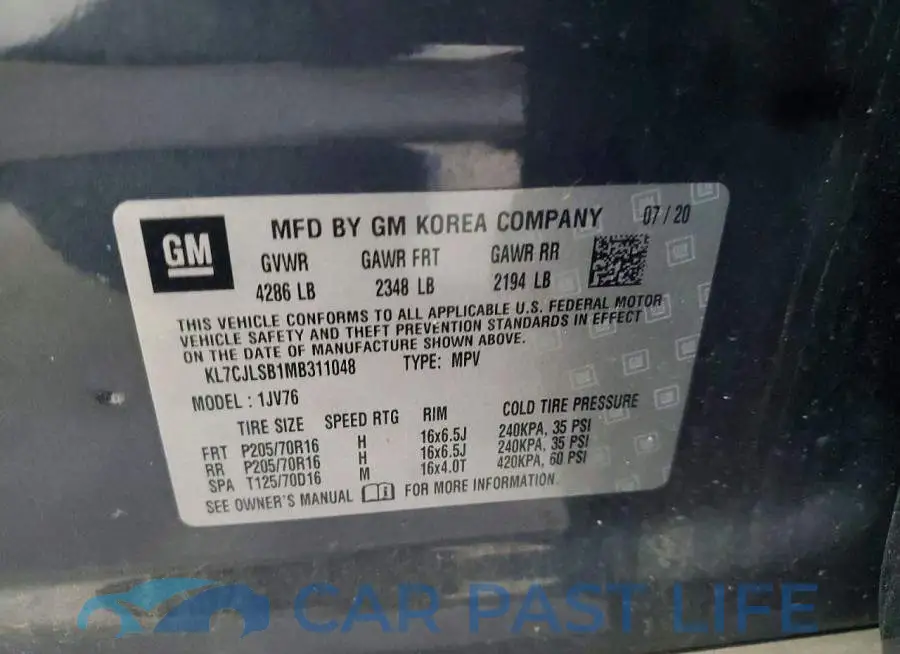 KL7CJLSB1MB311048# 12
