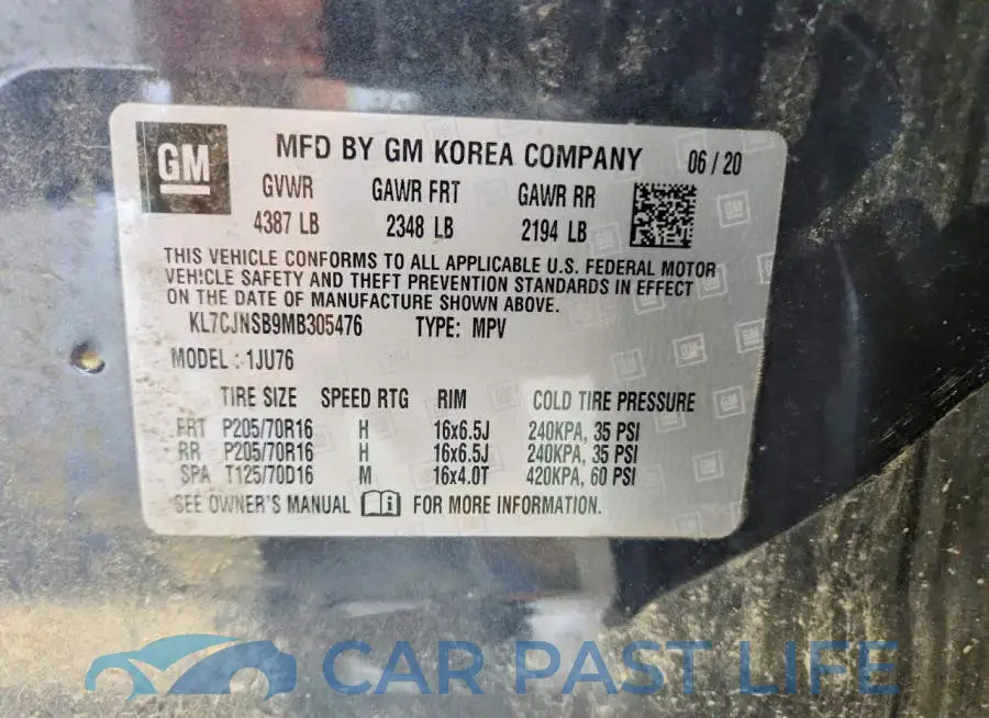 KL7CJNSB9MB305476# 13