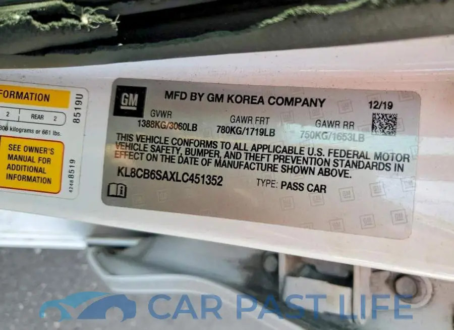 KL8CB6SAXLC451352# 12
