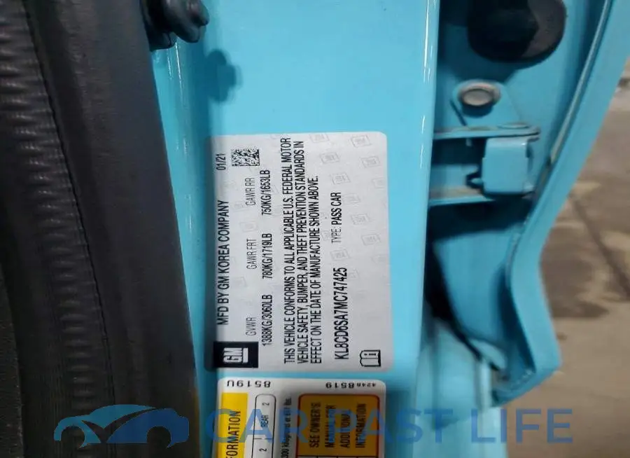 KL8CD6SA7MC747425# 12