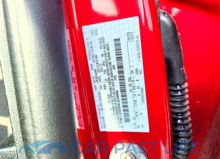 1FMCU0G65NUA34894# 13
