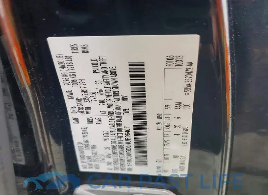 1FMCU0GD6HUB96407# 13