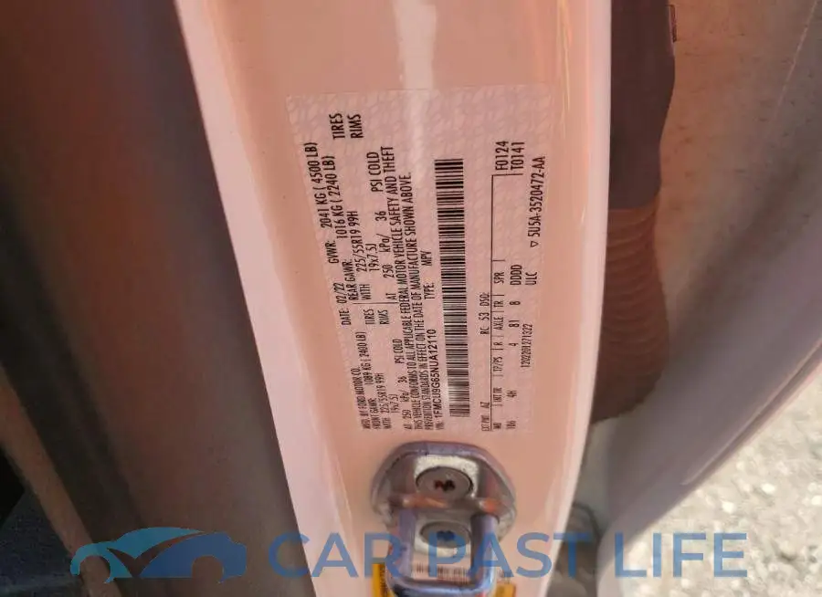 1FMCU9G65NUA12110# 13