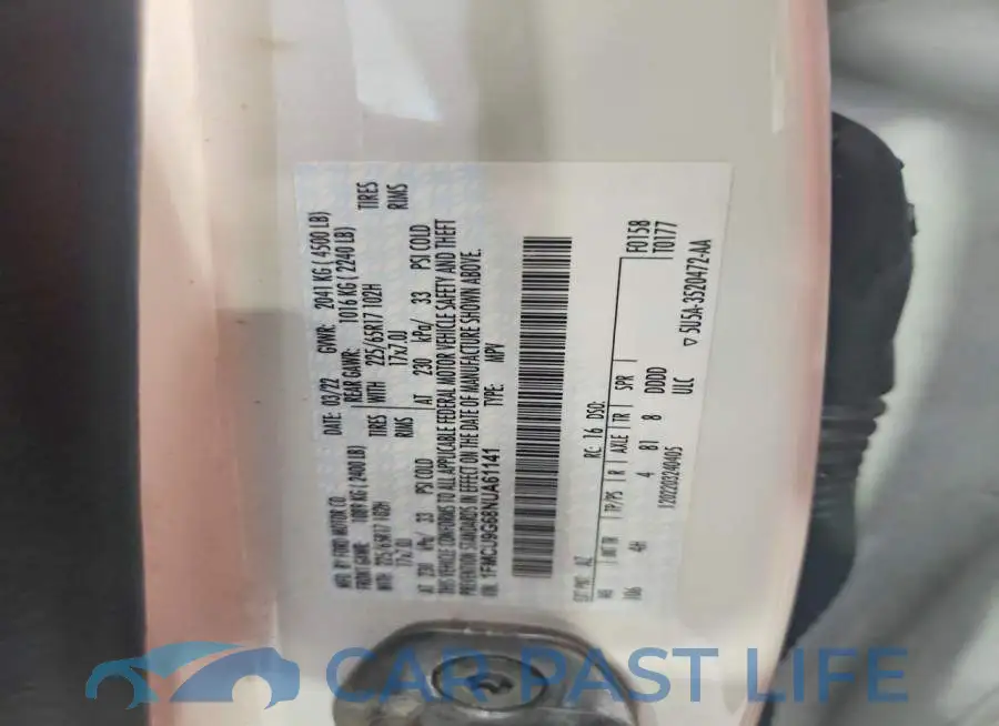 1FMCU9G68NUA61141# 13
