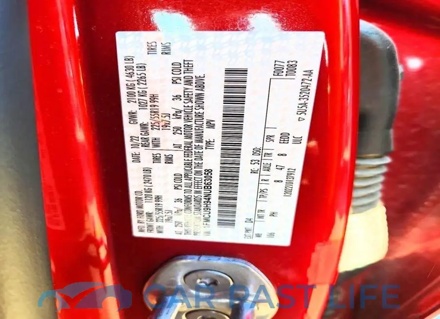 1FMCU9H94NUB63058# 12