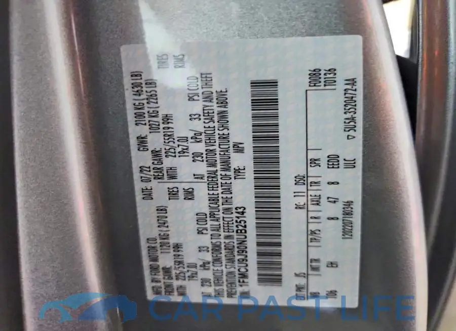 1FMCU9J90NUB25143# 13
