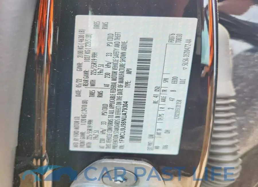1FMCU9J98NUA79304# 13