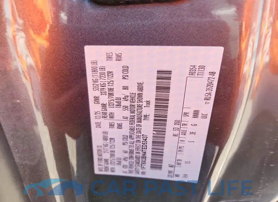 1FT8X3BN4TED53437# 12