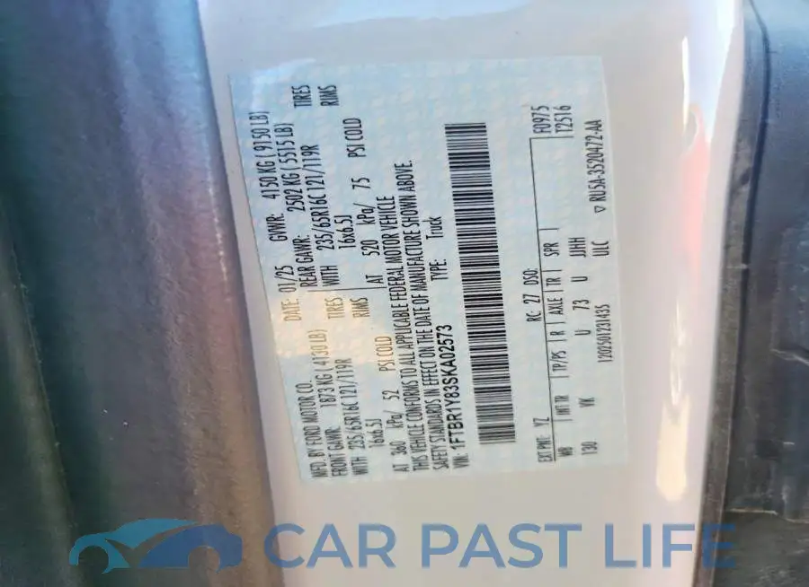 1FTBR1Y83SKA02573# 12