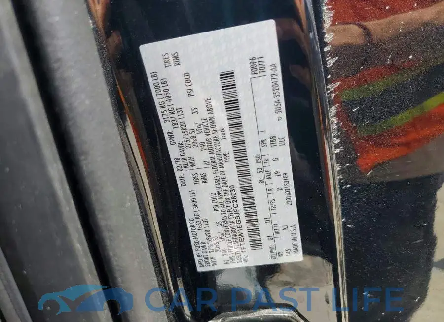 1FTEW1EG9JFC28030# 12