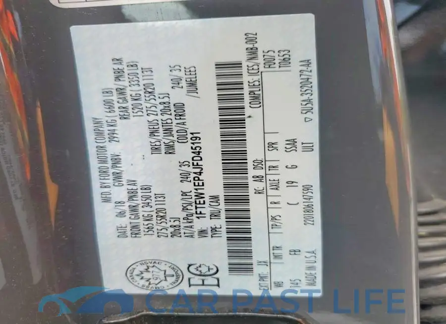1FTEW1EP4JFD45191# 13