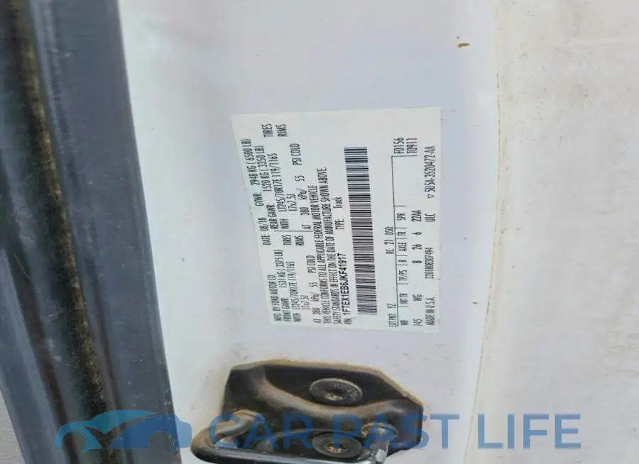 1FTEX1EB6JKF41917# 12