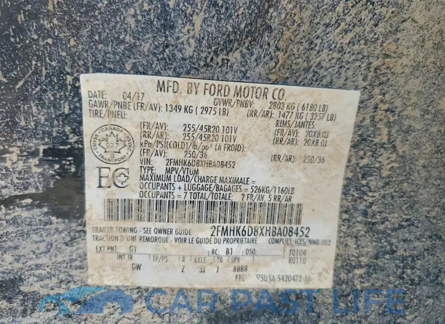 2FMHK6D8XHBA08452# 13