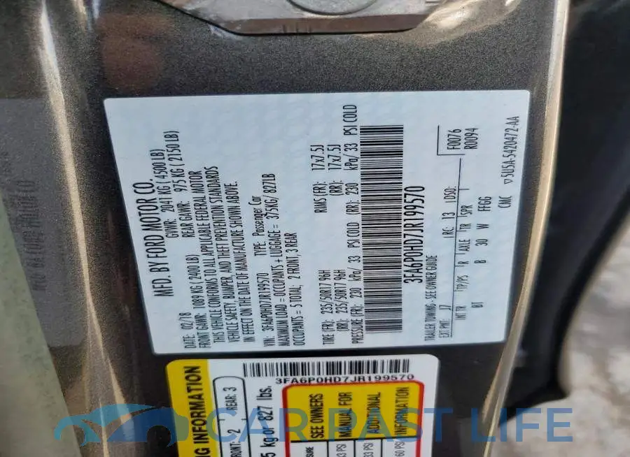 3FA6P0HD7JR199570# 12