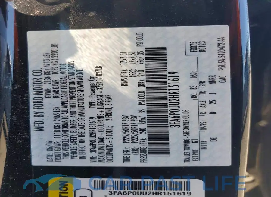 3FA6P0UU2HR151619# 12