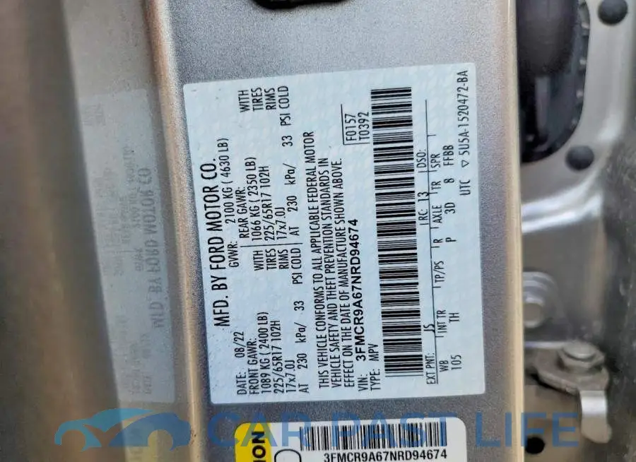 3FMCR9A67NRD94674# 14