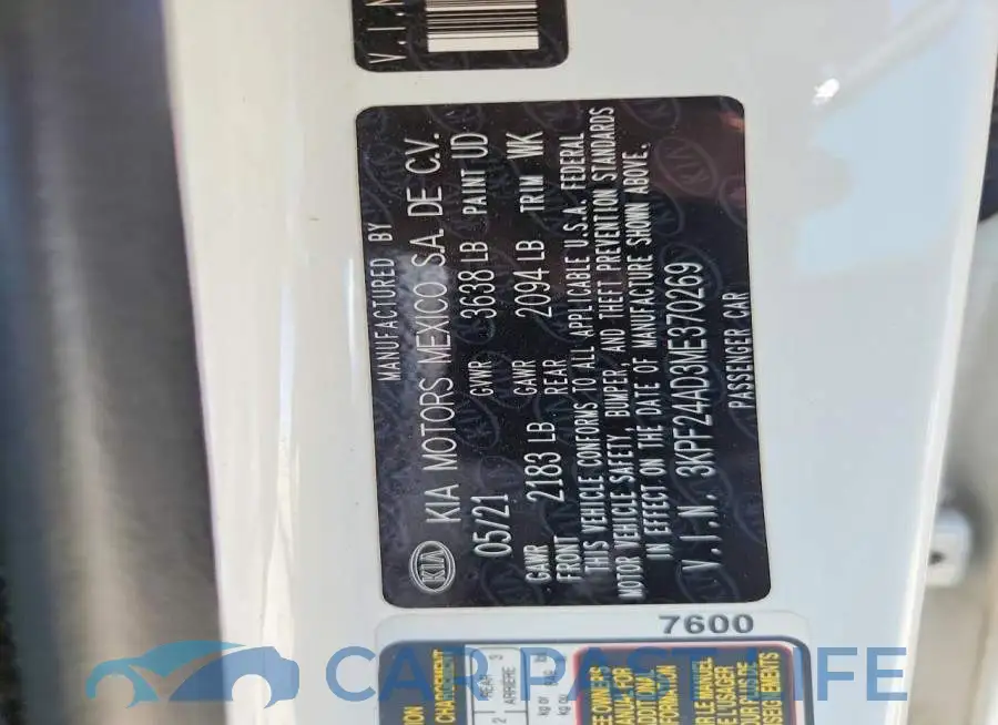 3KPF24AD3ME370269# 12