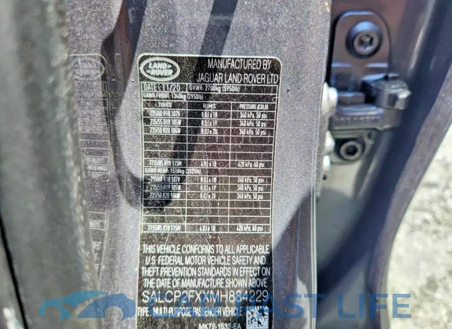 SALCP2FXXMH884229# 13