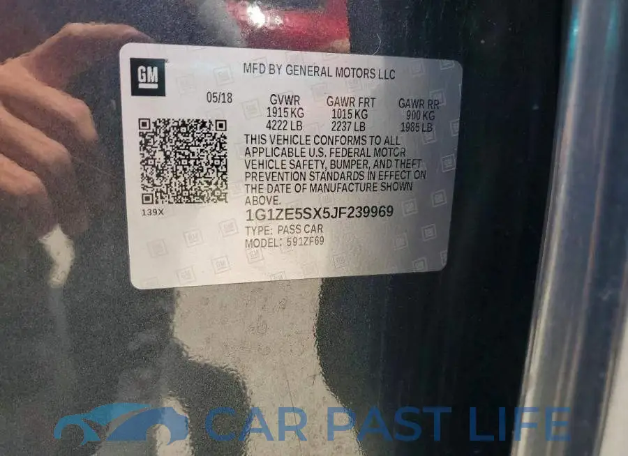1G1ZE5SX5JF239969# 12
