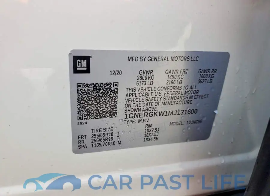 1GNERGKW1MJ131600# 13