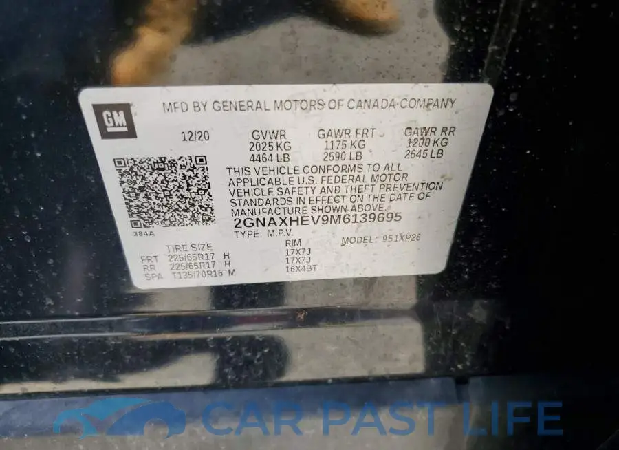 2GNAXHEV9M6139695# 14