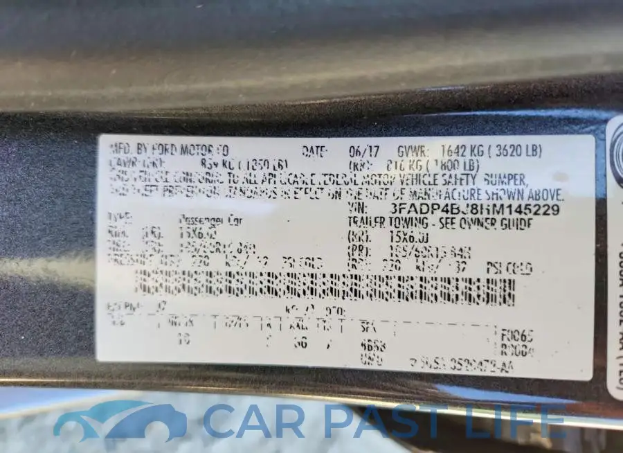 3FADP4BJ8HM145229# 12