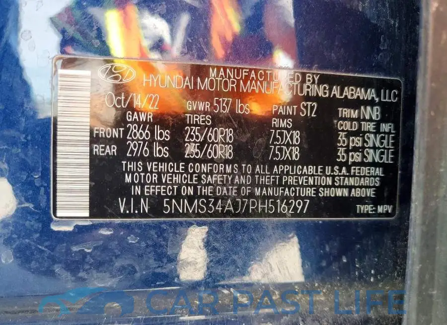 5NMS34AJ7PH516297# 13