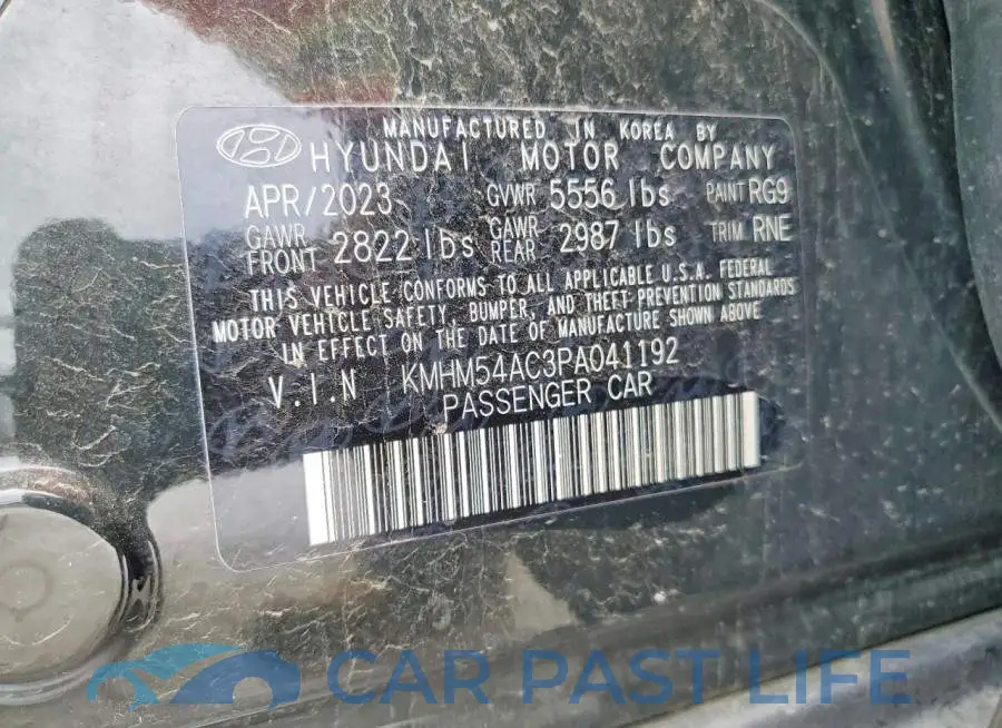 KMHM54AC3PA041192# 12