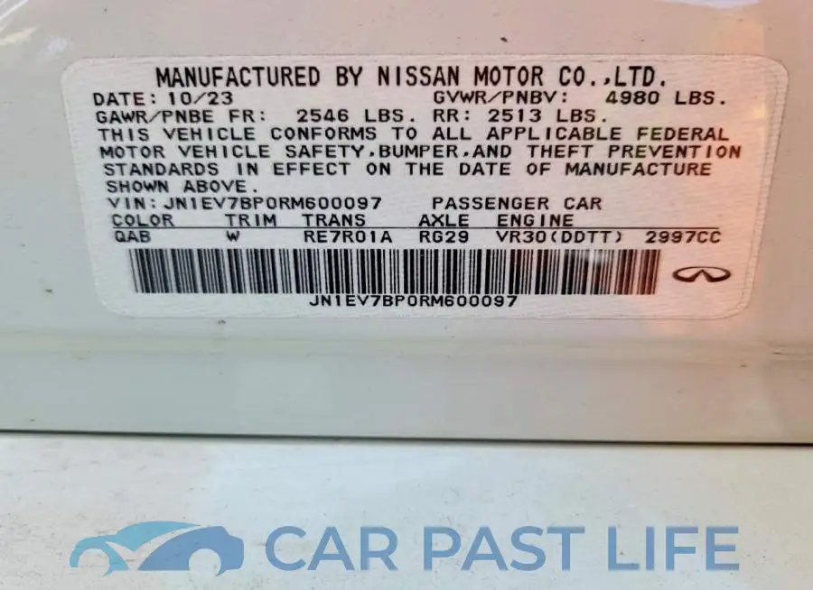 JN1EV7BP0RM600097# 12