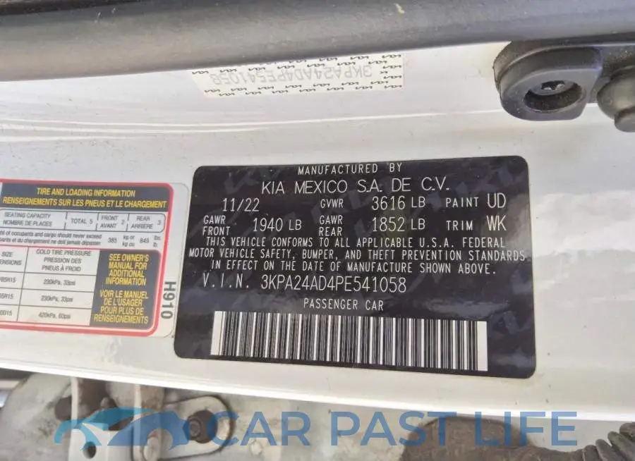 3KPA24AD4PE541058# 5