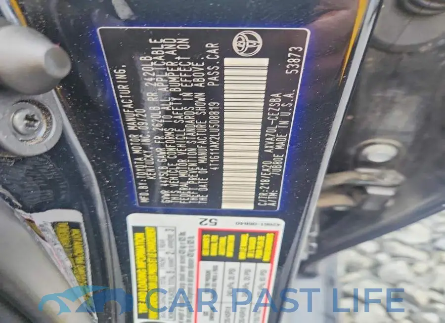 4T1G11AK2LU508819# 12