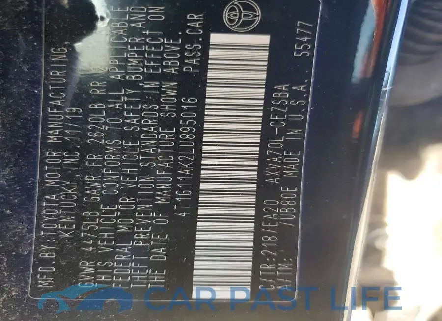 4T1G11AK2LU895016# 13