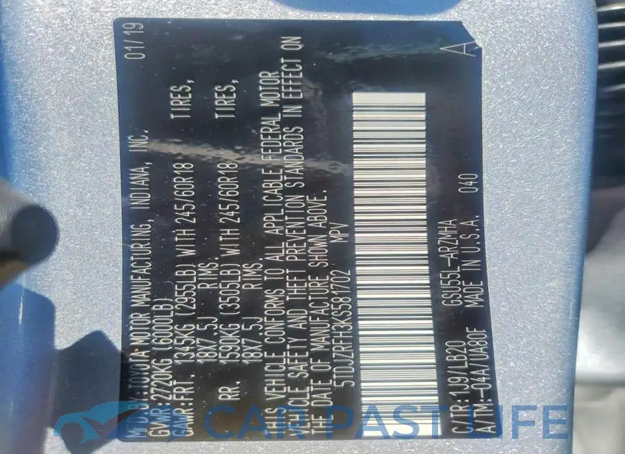 5TDJZRFH3KS581702# 14