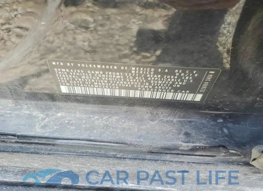 3VW5T7AU3KM026726# 12