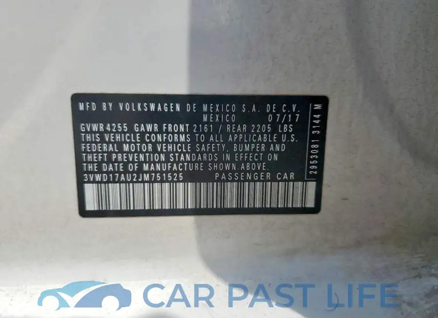 3VWD17AU2JM751525# 12