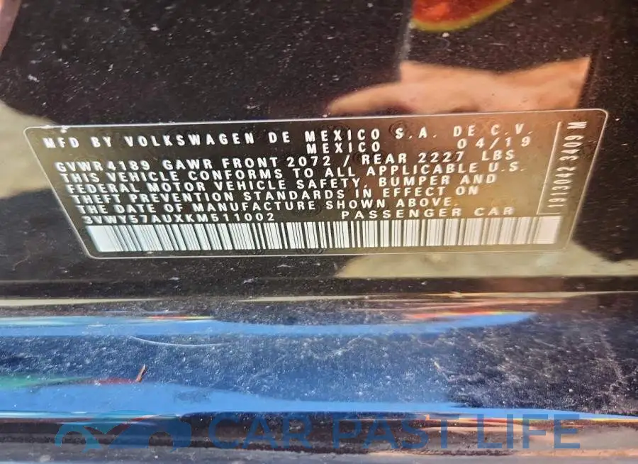 3VWY57AUXKM511002# 12