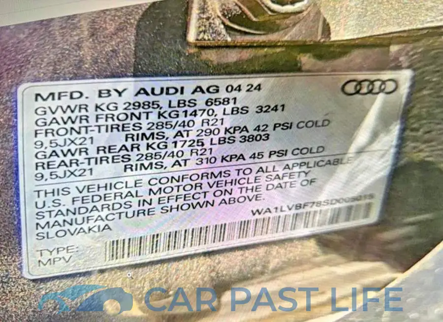 WA1LVBF78SD005015# 10