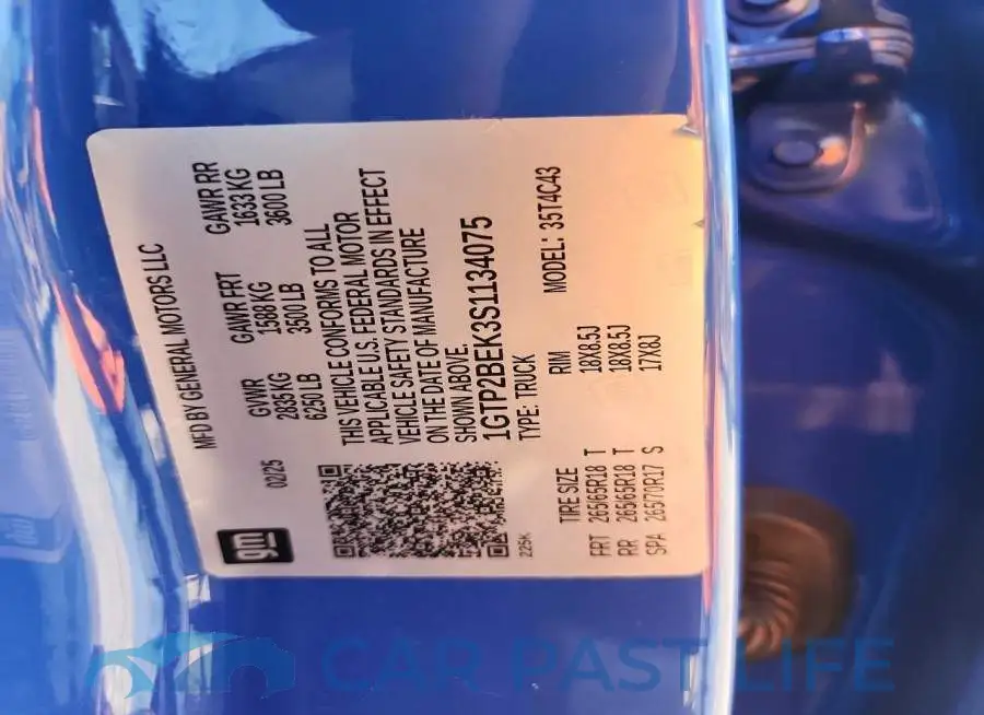 1GTP2BEK3S1134075# 12