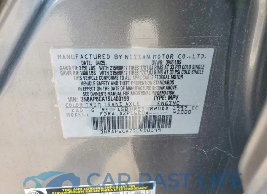 3N8AP6CA7SL400199# 12
