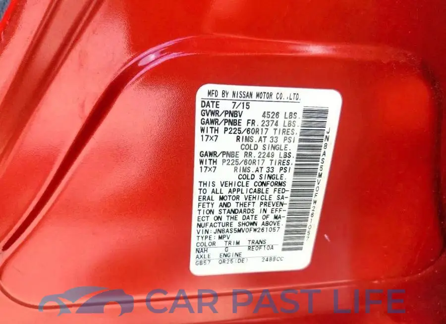 JN8AS5MV0FW261057# 12