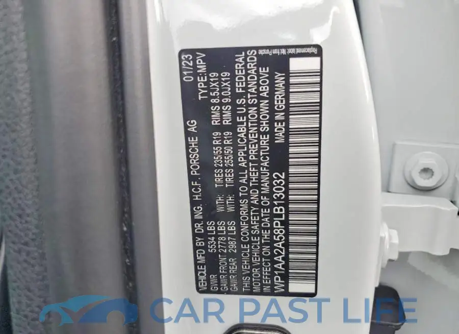 WP1AA2A58PLB13032# 14