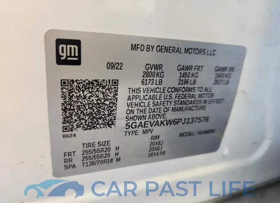 5GAEVAKW6PJ137576# 12