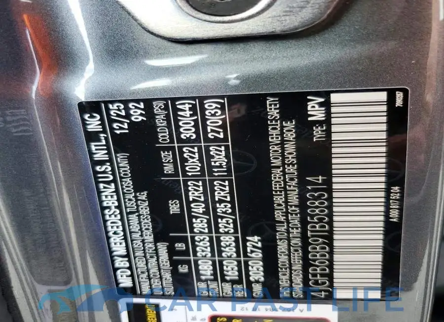 4JGFB6BB9TB588314# 13