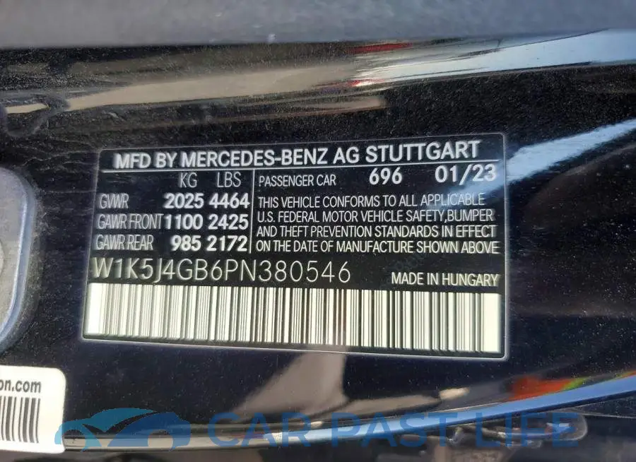 W1K5J4GB6PN380546# 12