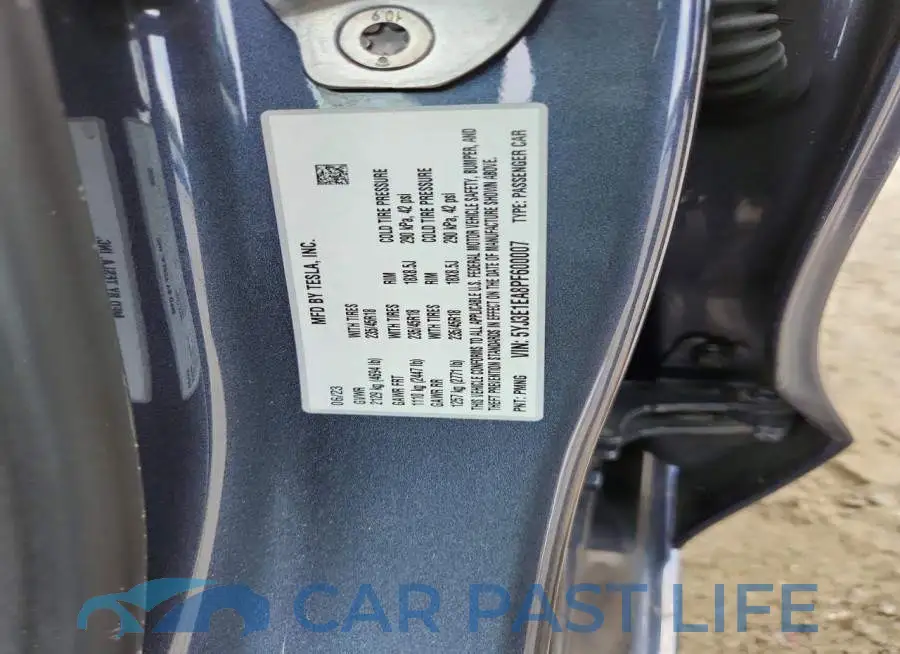 5YJ3E1EA8PF600007# 13