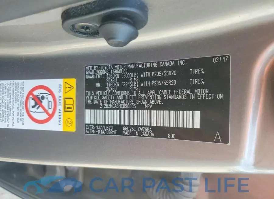 2T2BZMCA6HC090035# 13