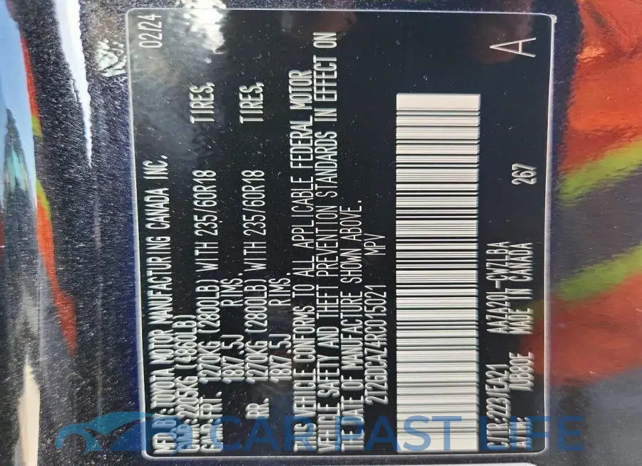 2T2GDCAZ4RC015021# 14