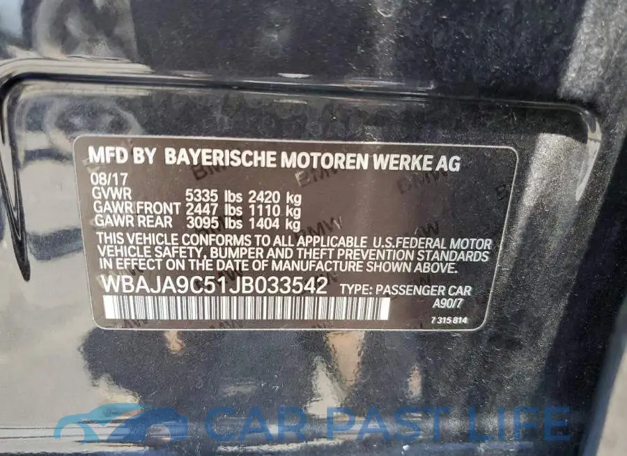 WBAJA9C51JB033542# 12