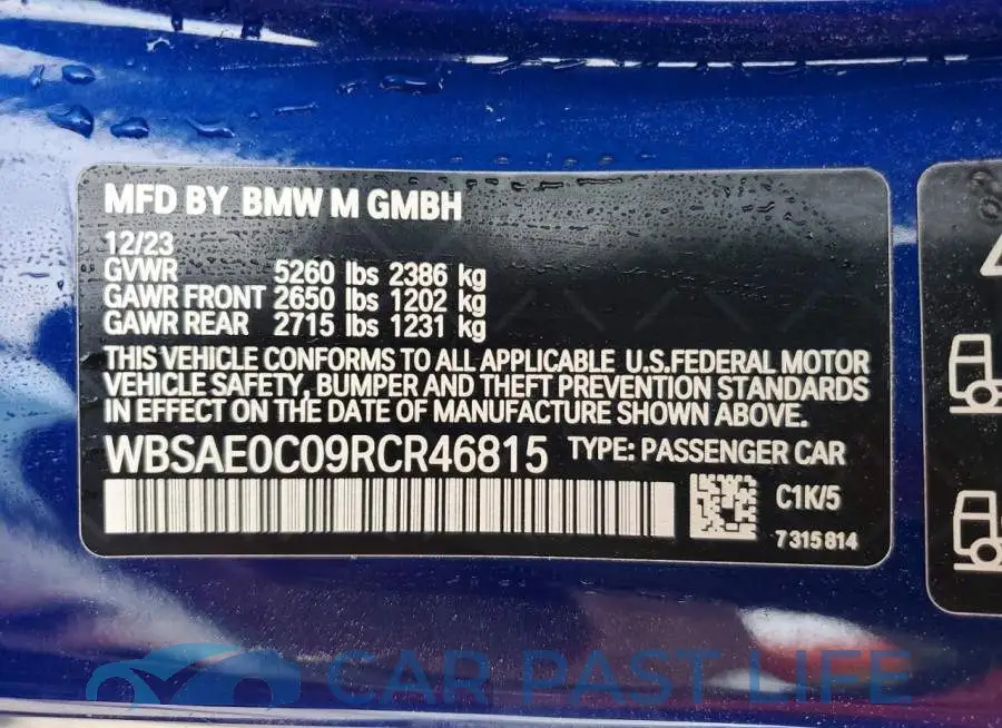 WBSAE0C09RCR46815# 12