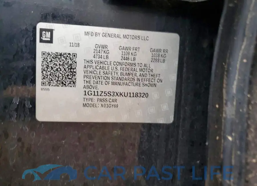 1G11Z5S3XKU118320# 13